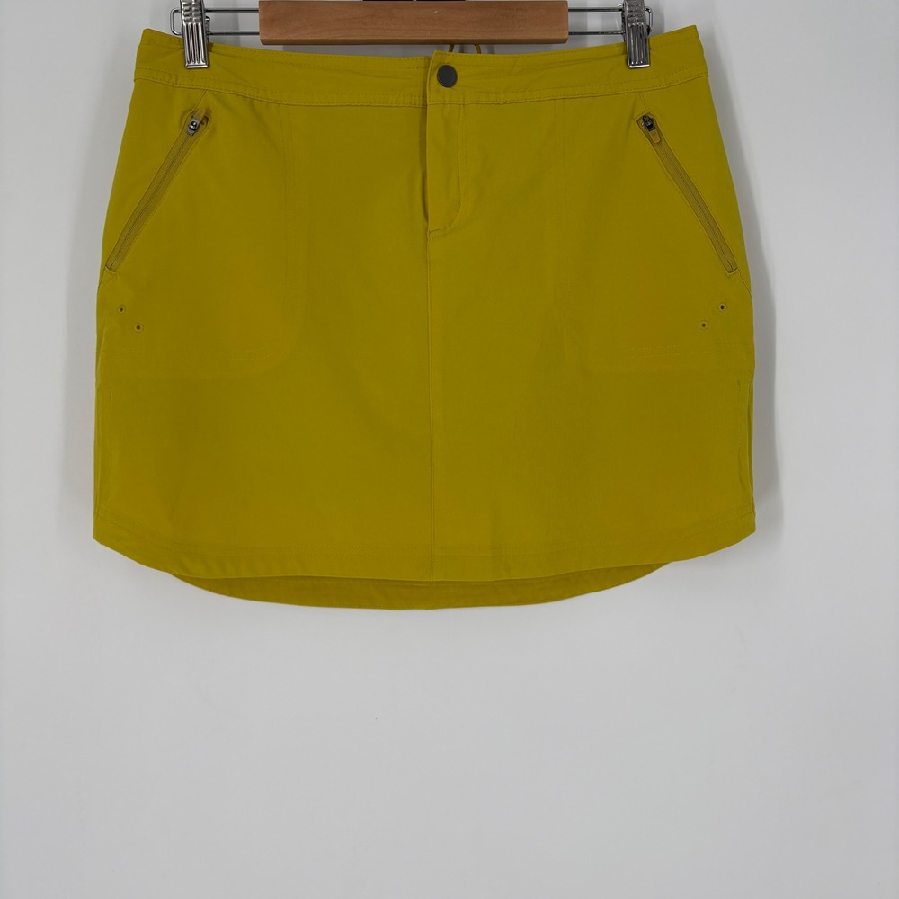 Title Nine Nimblene Skort Womens 8 Yellow Recycled Poly Active Hiking Golf Skirt